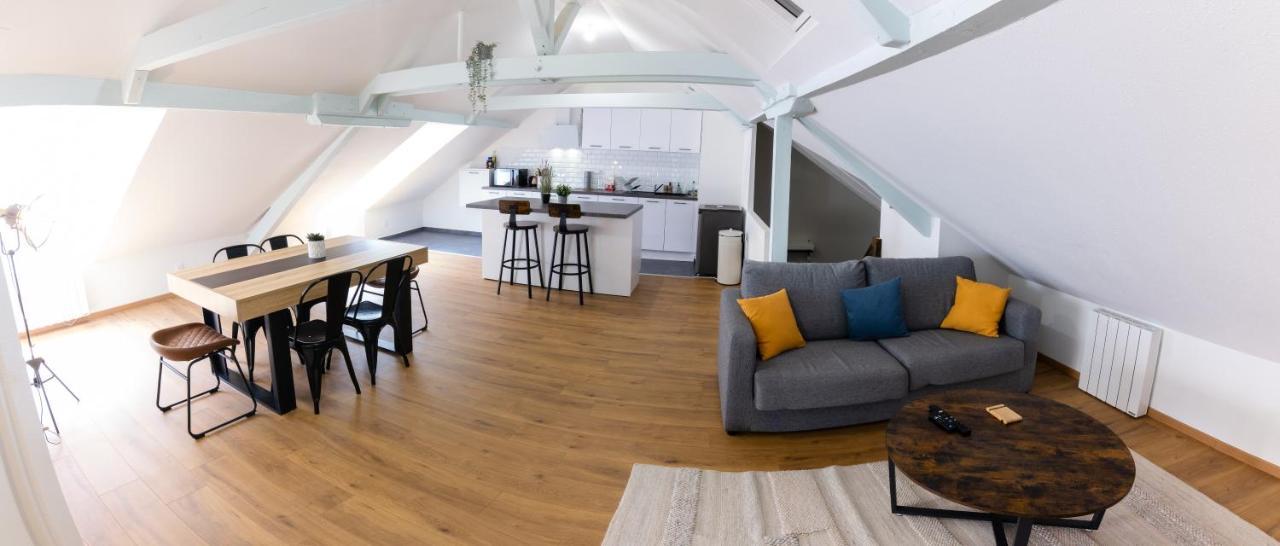 Appartement Atypique Proche Gare/ Dans L'Hyper-Centre Spacieux Pour 6P Au Coeur De Mulhouse Exterior foto